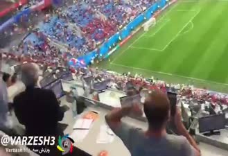 جشن بازیکنان پس از بازی ایران و مراکش