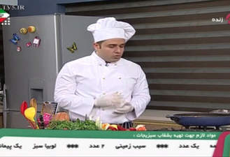آشپزی تهیه بشقاب سبزیجات