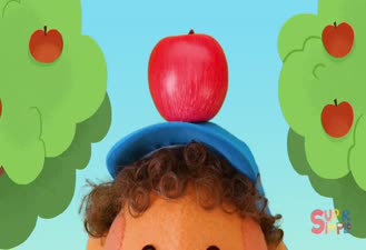 کارتون آهنگ های ساده / 10 تا سیب روی سر من / 10 Apples On My Head / Super Simple Songs