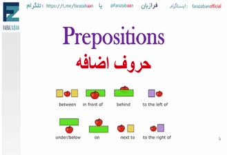 آموزش حروف اضافه در انگلیسی / لیست کامل حروف اضافه انگلیسی با معنی / فرازبان 