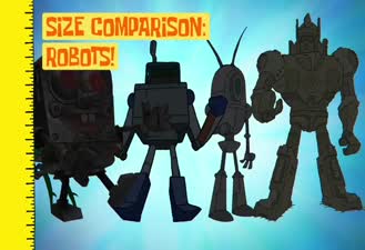 کارتون باب اسفنجی / ربات لباس زیر پوش / Bikini Bottom ROBOTS + MECHS Ranked by Size / SpongeBob