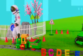 برنامه کودک کیندر / بیل مکانیکی ، قطار ، ماشین / Kinder  