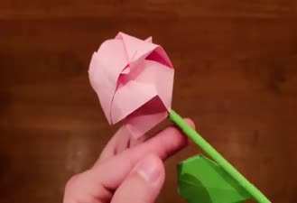 آموزش کاردستی کاغذی / اوریگامی / رز کاغذی
