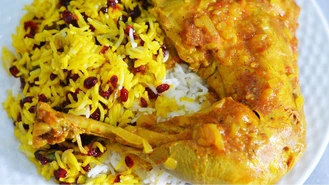 آشپزی زرشک پلو با مرغ رستورانی