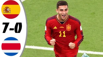 خلاصه بازی اسپانیا 7 کاستاریکا 0 جام جهانی 2022