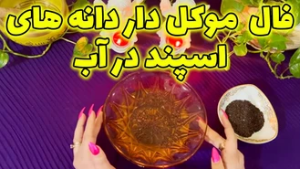 فال موکل دار دانه های اسپند در آب