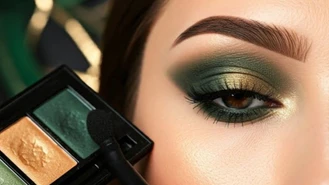 آموزش آرایش چشم سایه سبز