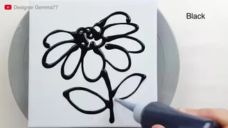 نقاشی زیبا گل آفتابگردون