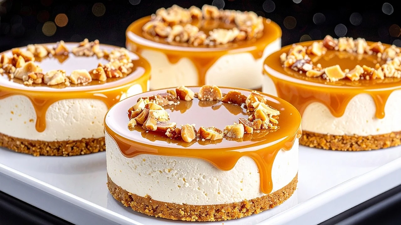 طرز تهیه دسر چیز کیک کاراملی