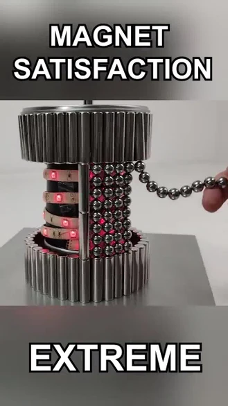 حرکت باحال با آهنرباهای قرصی و استوانه ای قوی