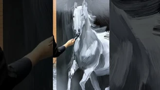 نقاشی دختر کوچولو و مادربزرگ از اسب در حال دویدن، بهترین متخصص طراحی 