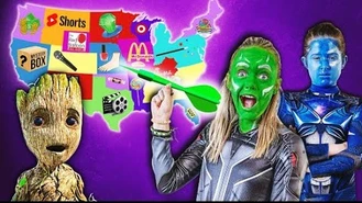 برنامه کودک بچه های خندان / چالش پرتاب دارت به نقشه! نسخه نگهبانان کهکشان!