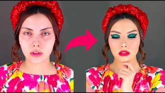 آموزش آرایش / آرایش رنگارنگ 1 دقیقه ای (آرایش چشم پرطرفدار)
