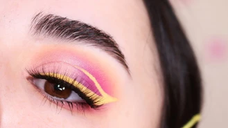 آموزش آرایش / آرایش چشم رنگی 💓💛