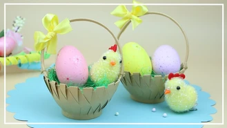سبد لیوان کاغذی برای تخم مرغ سفره هفت سین 🌺 ایده های عید 