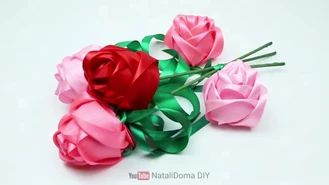 ساخت آسان رزهای روبانی زیبا برای سفره هفت سین عید