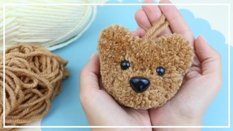 آموزش کاردستی پومپون خرس عروسکی جذاب  🐻🧶 